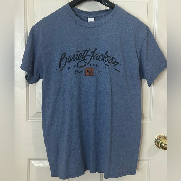 Gildan Other - Barret Jackson Auction Company Size Large Blue Short Sleeve Gildan Tag T-Shirt